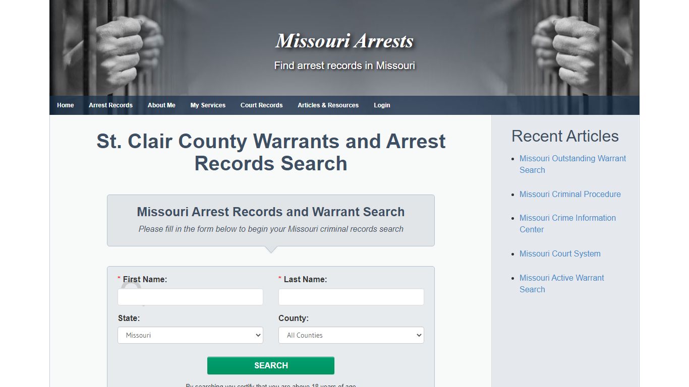 St. Clair County Warrants and Arrest Records Search